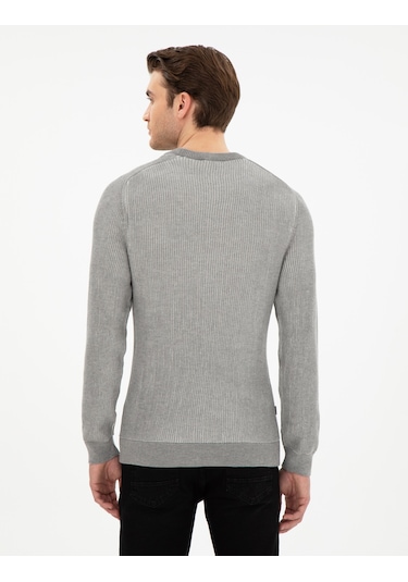 Pierre Cardin Erkek Açık Gri Melanj Kazak /triko 50297117-vr091 Açık Gri Melanj