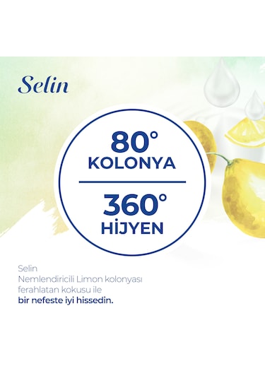 Selin 80 Derece Nemlendiricili Limon Kolonyası 2 x 400 ML