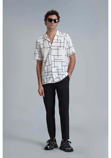Lufian Erkek Taner Basic Regular Fit Gömlek 111010608 Ekru