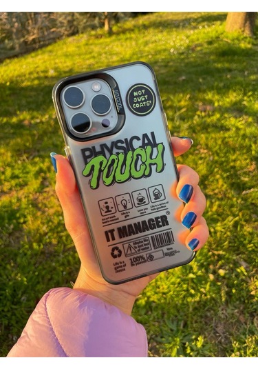 İphone Uyumlu 14 Promax Holocase Yeni Model Baskılı Sert Plastik Sararmaz Darbe Emici Kamera Korumalı Siyah