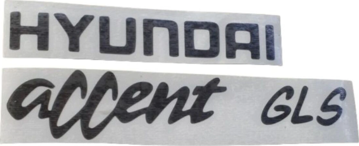 Hyundai Accent Gls Bagaj Yazısı Siyah Sticker