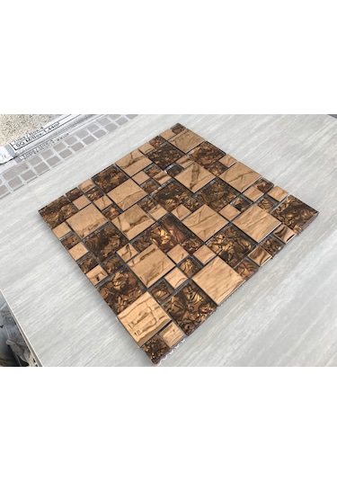 Mk04 Granitto Bronz Bakır Cam Mozaik