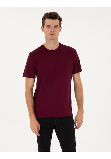 Pierre Cardin Erkek Plum Tişört 50308037-vr177 Plum