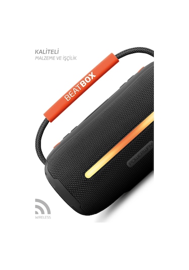 Powerway Beatbox Led Işıklı USB SD Aux FM Radyo Bluetooh Hoparlör