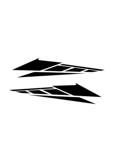 Zcjb 2 Parça Evrensel Araba Gövde Stickerı Kendin Yap Siyah