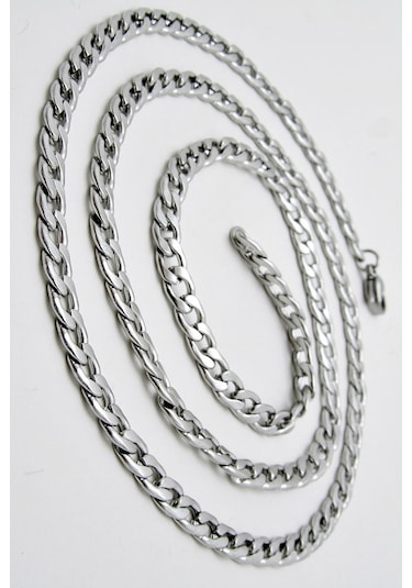 Gurmet Erkek Çelik Zincir Kolye Ince 4 Mm 56 Cm Eck06