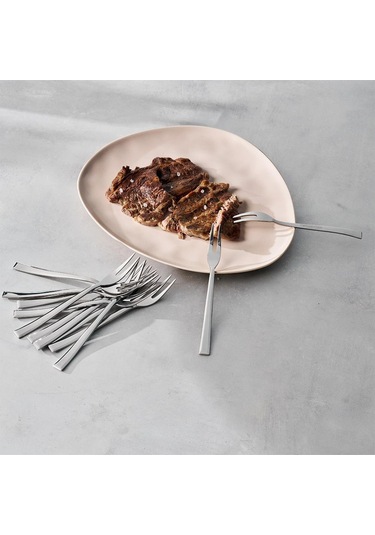 Hisar Miami 6lı Çelik Et Çatalı Gümüş