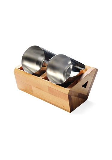 İkili Ahşap Kaşık Standı