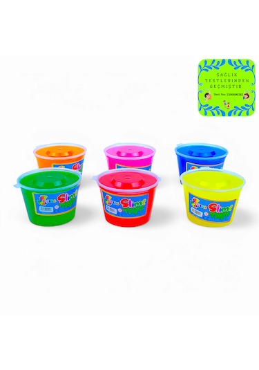 Slime 6'lı 6 Renk 100 Gr X 6 Hazır Slime- Sağlık Sertifikalı