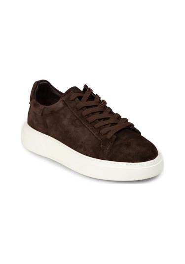 Deery Erkek Hakiki Süet Kahverengi Sneaker Ayakkabı - 04651mkhve02