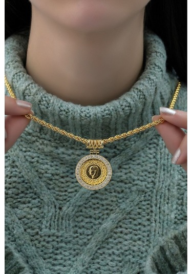 Yarım Altınlı Halat Kolye