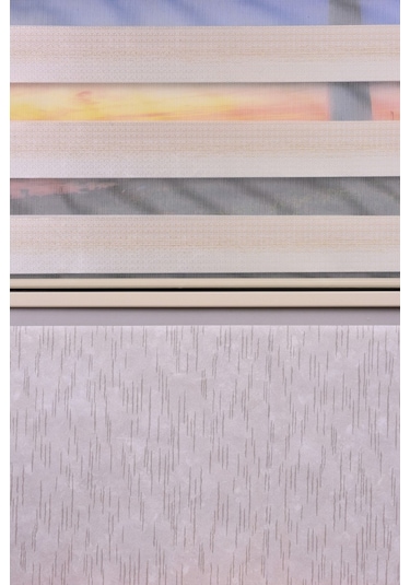 Gold Kendinden Desenli Etek Dilimsiz Ds11747 V2 Zebra Stor Güneşlik Perde