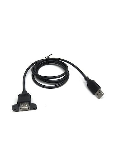 Speeduf Erkek Dişi Panel Tipi Kablosu Siyah Usb 2.0 Tip A 2m