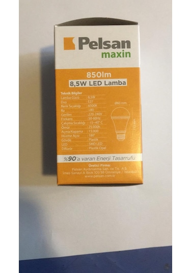 pelsan 8,5 watt led ampul