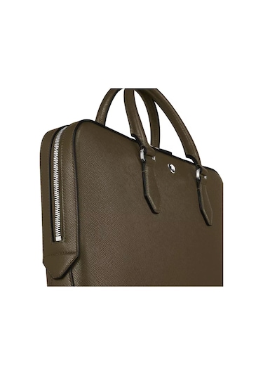 Montblanc Sartorial Deri İnce Evrak Çantası 221548 Haki