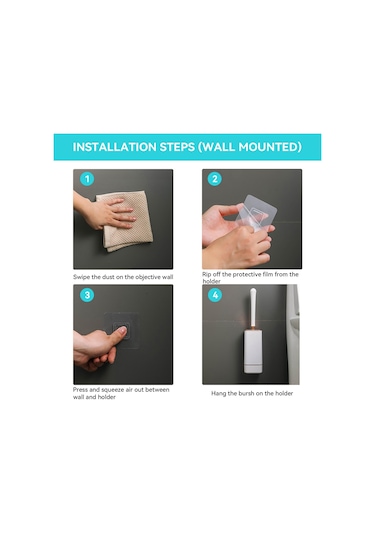 Siyah Tuvalet Fırçası Ve Tutacağı, Ergonomik Uzun Saplı Zarif Klozet Fırça Seti, Dekor Temizleme Aksesuarları, Dayanıklı, Derin Temizlik