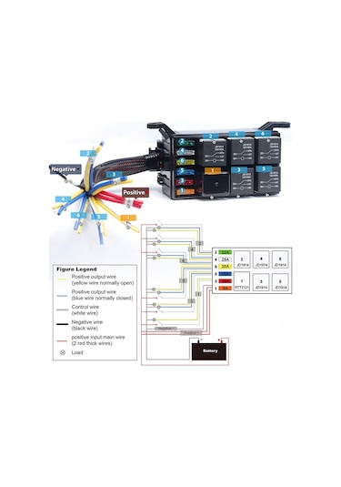 Suntek Sigorta Röle Kutusu Suya Dayanıklı Bloğu Ve 12v-5pin