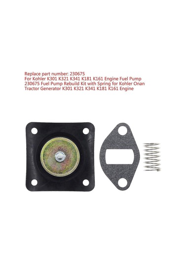 Mufunye Kohler K301 K321 K341 K181 K161 Motorlar İçin 230675 Numara Yaylı Yakıt Pompası Tamir Seti - Traktör Jeneratörü