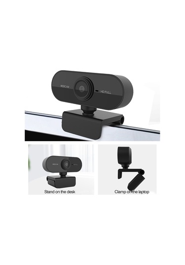 Samdoo Usb 2.0 1080p Webcam Siyah, Mikrofonlu, 1.3m Kablolu, Klips Montajlı, Plug & Play - Video Konferans, Canlı Ders Ve Yayın İçin