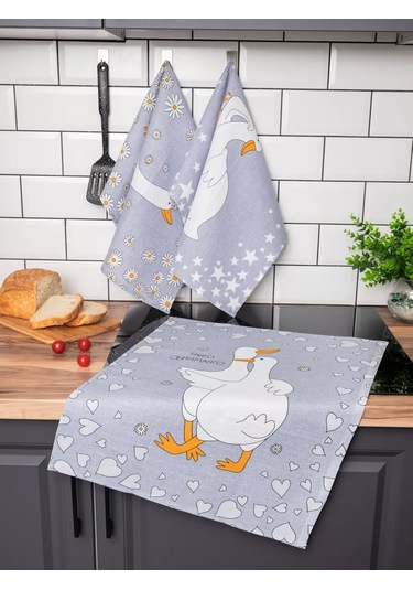 Arstex 3'lü Set Mutfak Havlusu 221789922 Beyaz