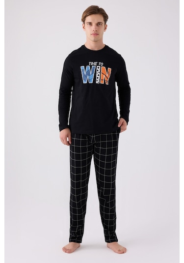 Arnetta Erkek Siyah Pijama Takım Ar3170-s-v1