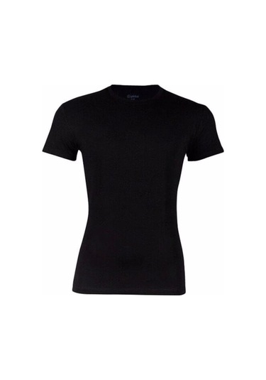 Yıldız Erkek Bambu Sıfır Yaka Kısa Kol Fanila Atlet 3'lü Paket - 475-476 Siyah