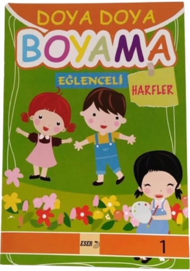 Pastel Boya + Uzun Kuru Boya + Sulu Boya + Harfler Boyama Kitabı Boyama Seti