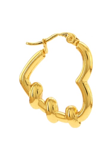 Çelik Küpe Altın Kaplama Kadın Kalpli Model Unk-803 Altın