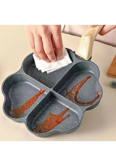 Ulzyvf Yumurta Tava Taş Siyah Saplı Omlet Kullanım Kızartma Günlük Ahşap Zy Siyah