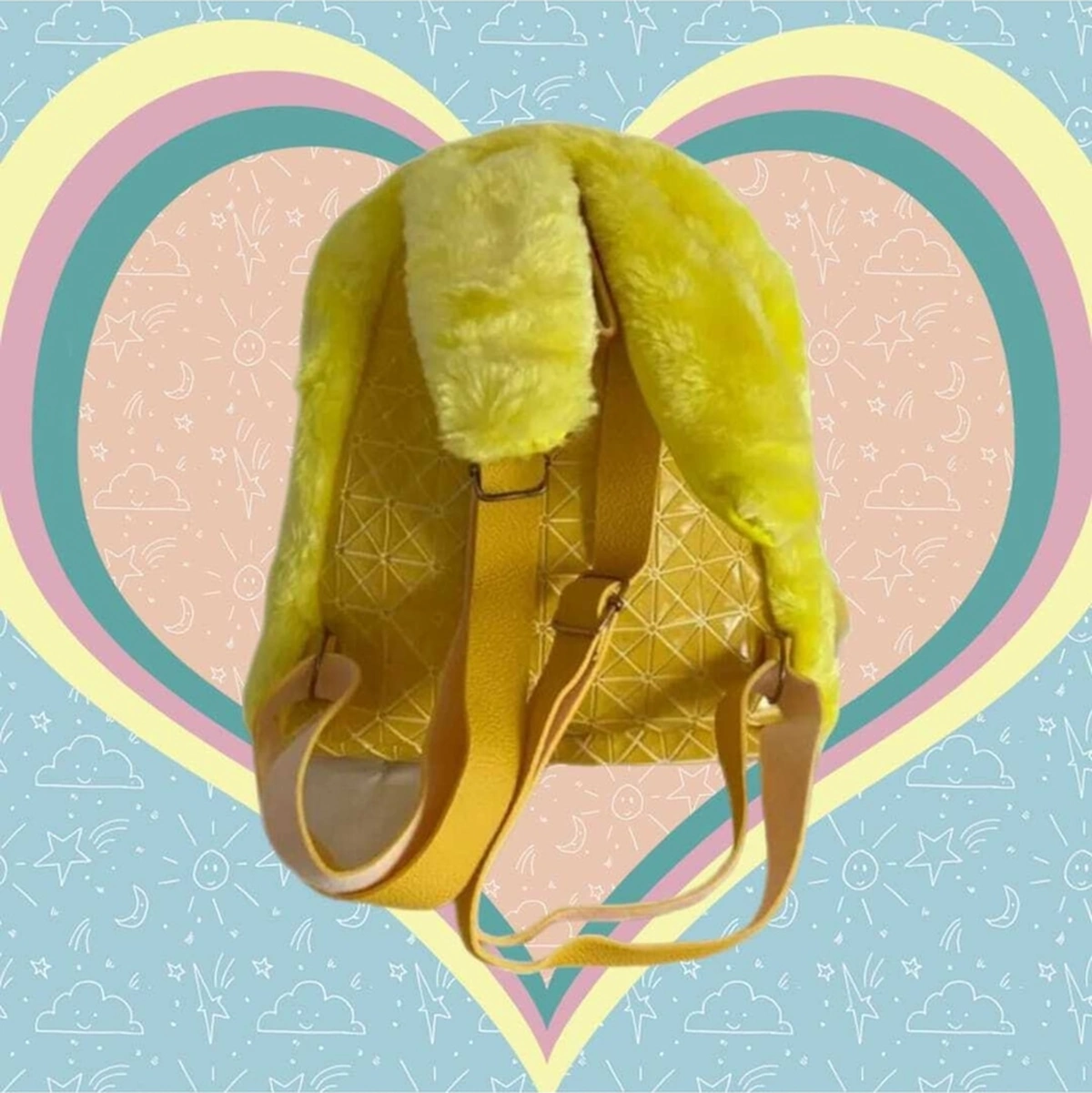 Tezzgelsin Tavşan Peluş Çocuk Sırt Çantası Çocuk Çantası Sarı