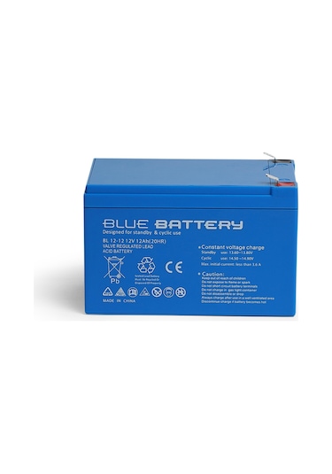 Blue Battery 12 Volt 12 Amper Bakımsız Kuru Akü Ups Aküsü