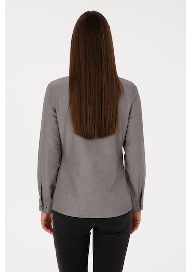 U.s. Polo Assn. Kadın Gri Gömlek Basic 50316711-vr024 Gri