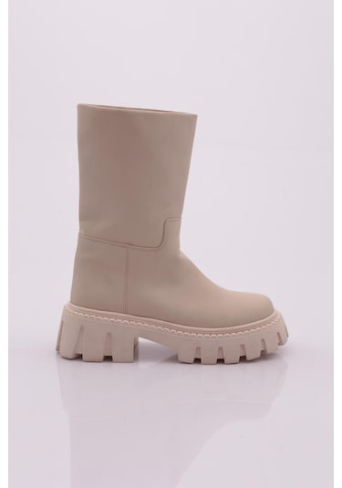 Dgn 1088-2027 Kadin Kalin Taban Bot 1088-2027-R0152 Bej