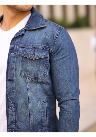 Mavi Renk Kot Ceket-1350 Açık Mavi