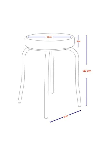 6 Lı Renkli Tay Tüyü-2 Ahtapot Tabure Mutfak Taburesi Demir Tabur