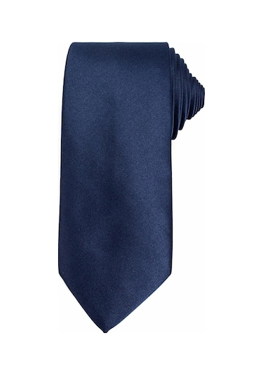 Tudors Klasik Mendilli Düz Erkek Kravat - Lacivert