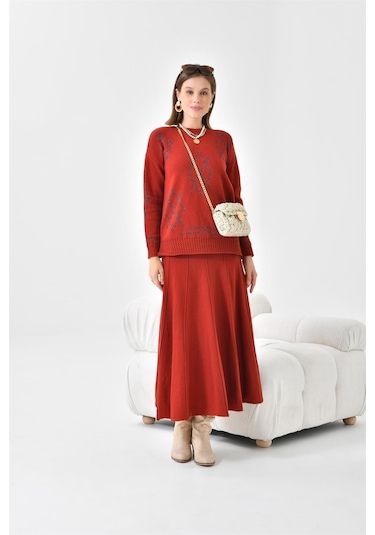 Ftz Women Kadın Etekli Takım Kiremit 20559-kiremit Kiremit