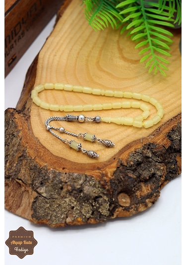 Gümüş Püsküllü Minik Boy Kapsül Kesim Ukrayna Damla Kehribar Tesbih 201024758