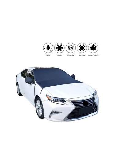 Sones Araba Ön Cam Kar Kaplamalı Gümüş Kumaş Antifriz Güneş Engelleyici Kapak 205x150x167cm