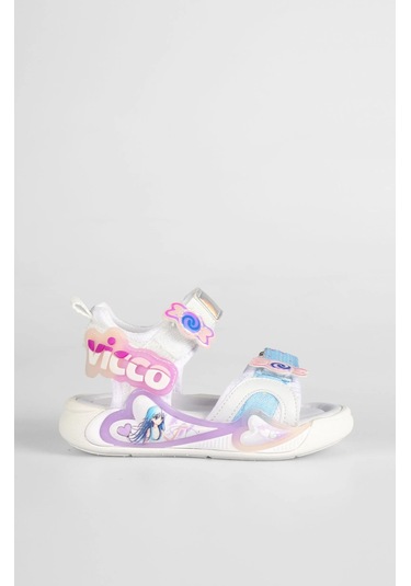 Vicco Arial Kız Çocuk Beyaz Phylon Sandalet Beyaz