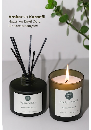Timeless Moments Amber & Blossom Soya Mumu Ve Çubuklu Oda Kokusu
