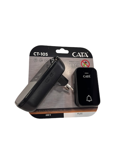 Cata Uzaktan Kumandalı Zil Kinetik Enerjili 220 Volt Ct-105