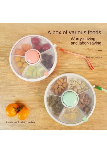 Maiyame Çocuk Atıştırmalıkları İçin Dönen Kapaklı Muhafaza Kutusu - Taşınabilir, Kurutucu, Lezzetleri Sağlıklı Tutar Nane Yeşili