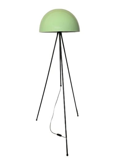 Rsylight Retro Metal Dekoratif Siyah Yeşil 3 Ayaklı Köşe Lambası Lambader