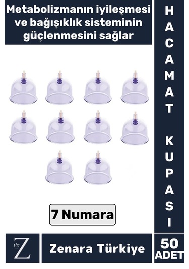 Yüksek Kaliteli Metabolizma Etkili Vakumlu Hacamat Kupası 7 Numara 50 Adet