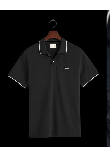 Gant Erkek Pike Polo T-shirt Regular Fit Siyah