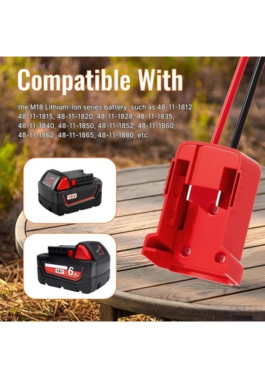 Xuweiwei Milwaukee Ve M18 İçin 20v Sarı Güç Tekerlekli Pil Adaptörü 18288 Cm Atlama Kablosu Kelepçeleri Taşınabilir Akü Başlatıcı