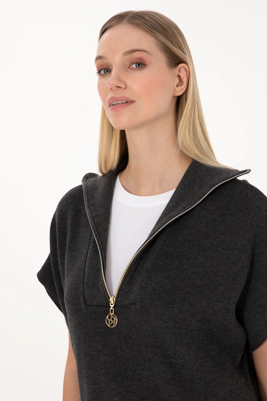 U.s. Polo Assn. Kadın Antrasit Melanj Süveter 50317570-vr081 Antrasıt Melanj