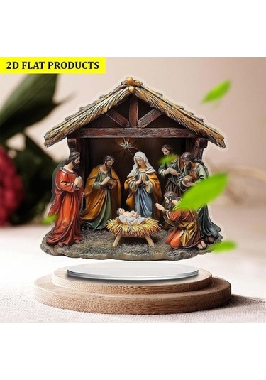 Lijinxu Masaüstü Kapalı Oturma Odası Için İsa Doğum 20cmx20cm