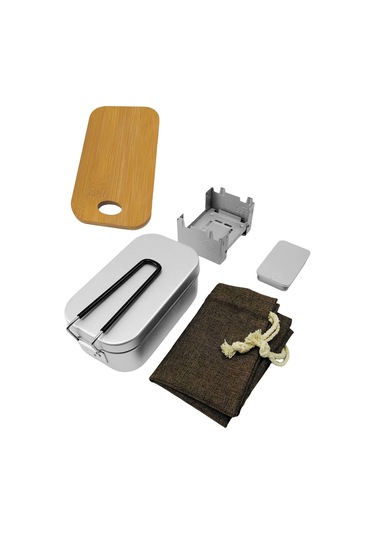 Kamp Alkol Soba Öğle Yemeği Kutusu Seti Kamp Yürüyüş Pişirme Tarzı A Için Katlanır Soba Çok Renkli